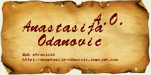 Anastasija Odanović vizit kartica
